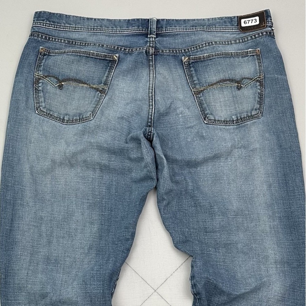 VTG Mavi Matt Relaxed Straight Leg Jeans Denim Mens 40x36 Distressed Blue Skater
